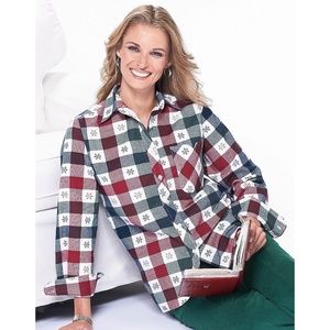 New American Sweetheart Petite Small Flannel Top